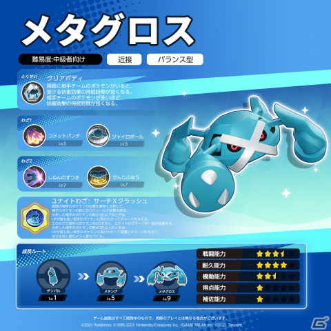 「Pokémon UNITE」にメタグロスが参戦！好きなポケモンのライセンスが必ずもらえるギフトコードも公開中の画像2