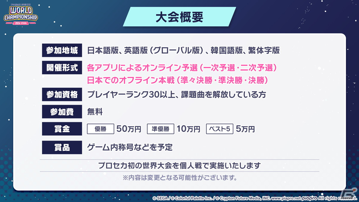 「プロセカ」年末年始キャンペーン、ビビバスのワールドリンクイベントの続報などが公開！初の世界大会開催もの画像
