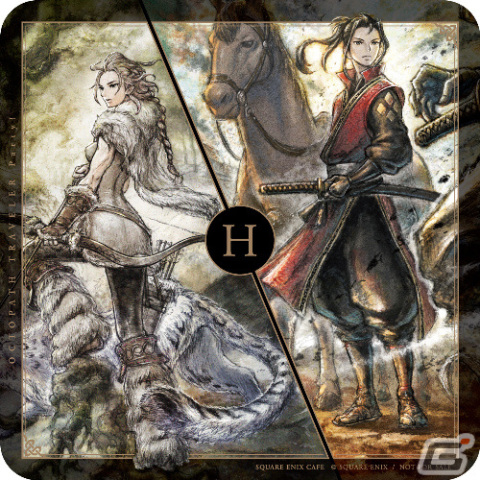 オクトパストラベラー」シリーズとスクエニカフェのコラボが2024年1月