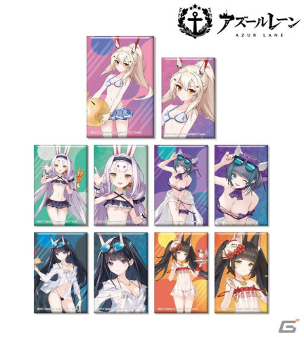 「アズレン」綾波、島風、チェシャー、能代、長門の描き起こし水着ver.イラストによるトレーディングスタンド付き色紙など4アイテムが登場！の画像3