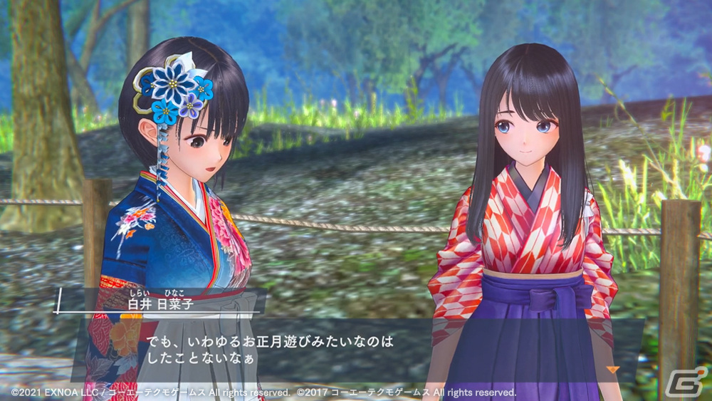 「ブルリフ燦」で正月イベント「新春！みこみこ潜入捜査」が開催！晴れ着姿の日菜子と巫女服のアレシアが登場の画像