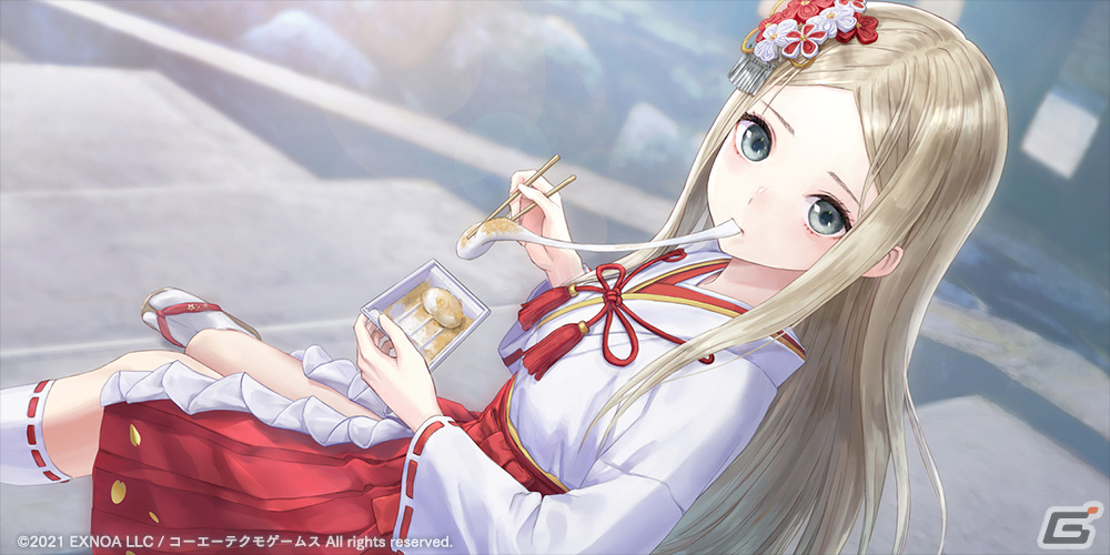 「ブルリフ燦」で正月イベント「新春！みこみこ潜入捜査」が開催！晴れ着姿の日菜子と巫女服のアレシアが登場の画像