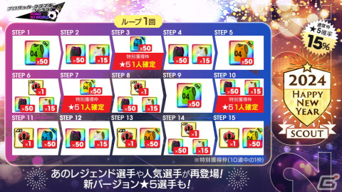 「サカつくRTW」スナイデルやグティ、前園真聖ら往年の名選手が登場する「HAPPY NEW YEAR SCOUT」が開催！の画像1