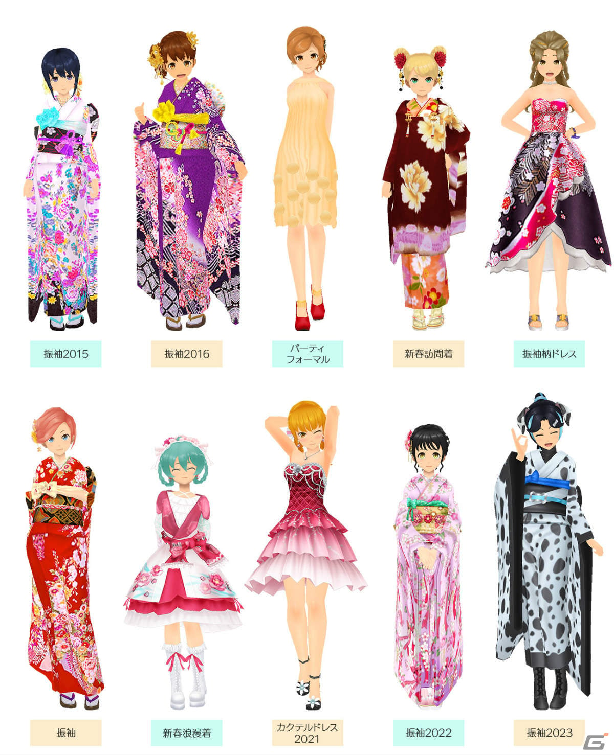「スクスト2」女の子38人分の新春限定コスチューム「カクテルドレス 2024」が登場!1,000ステラコインなどのアイテムが入ったプレゼントもの画像
