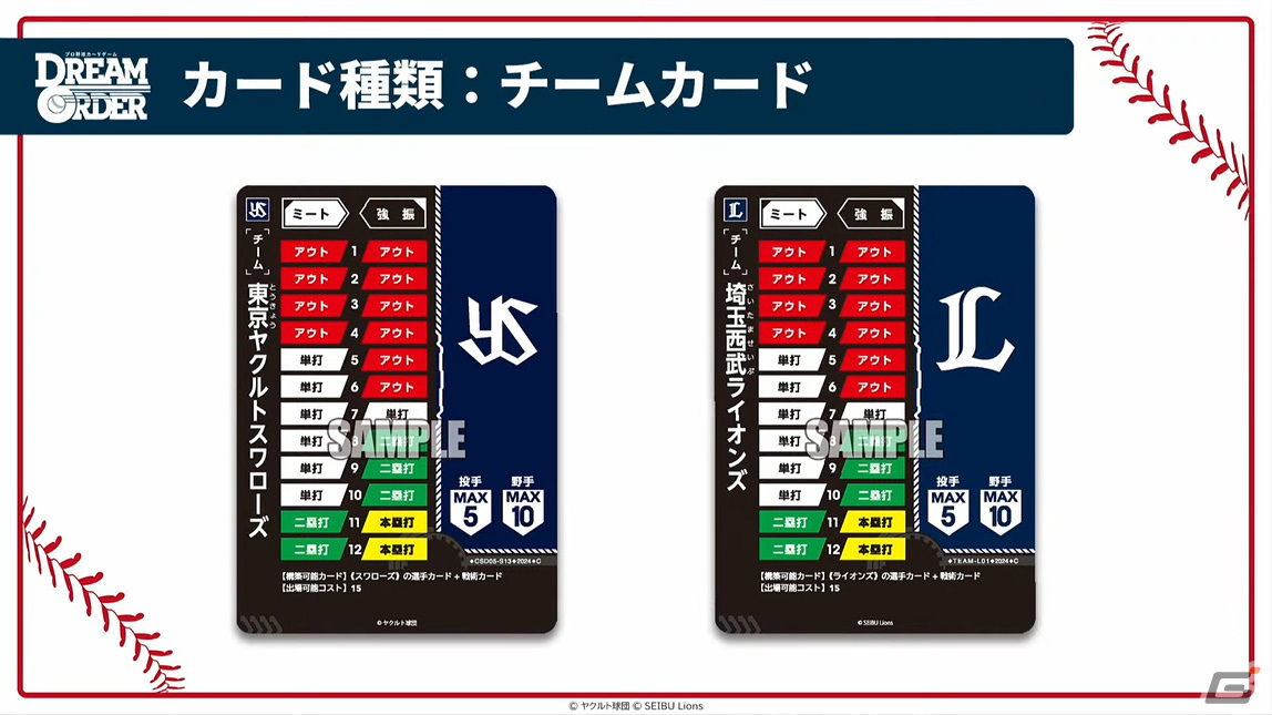 ブシロードが新作TCG「プロ野球カードゲーム DREAM ORDER」を発表!自分だけのドリームオーダーで勝利をつかみ取ろうの画像
