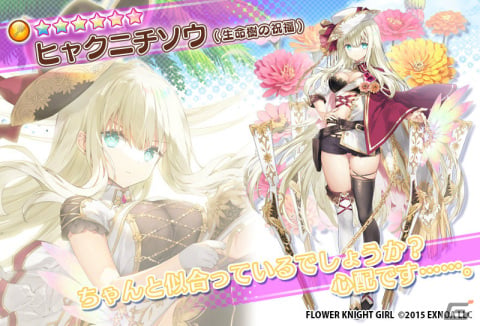 「フラワーナイトガール」ステラ（生命樹の祝福）、ヒャクニチソウ（生命樹の祝福）がプレミアムガチャに登場！の画像7