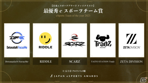 「日本eスポーツアワード」全5,084組のノミネート候補者から選出されたファイナリストが公開！受賞者を決める投票が1月15日まで実施の画像10