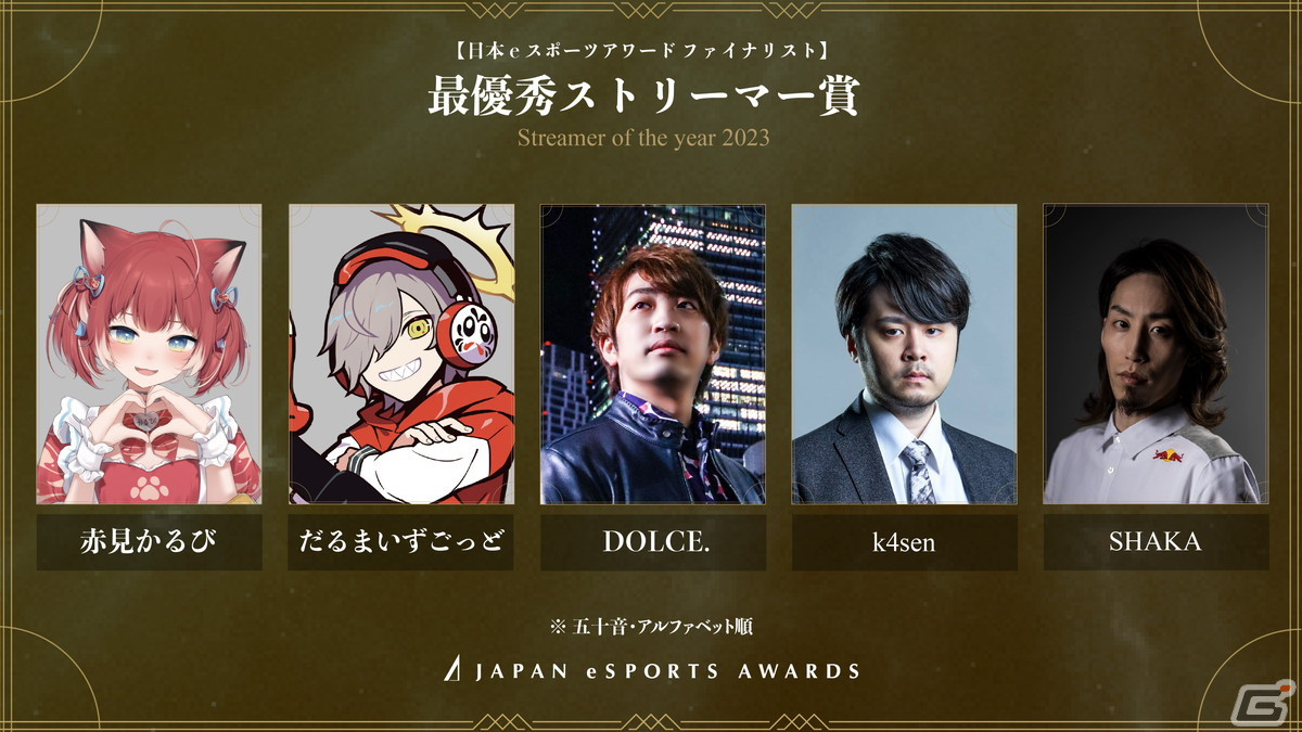「日本eスポーツアワード」全5,084組のノミネート候補者から選出されたファイナリストが公開!受賞者を決める投票が1月15日まで実施の画像