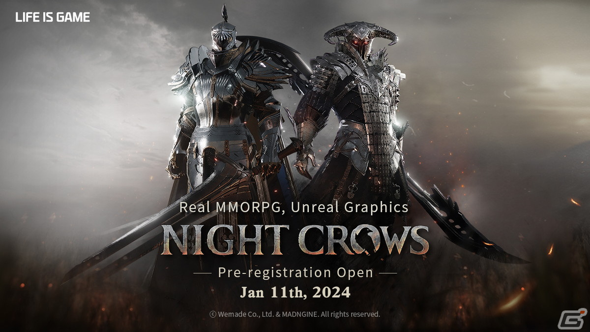 ブロックチェーン技術を活用したMMORPG「Night Crows」グローバルバージョンの事前登録が開始！の画像