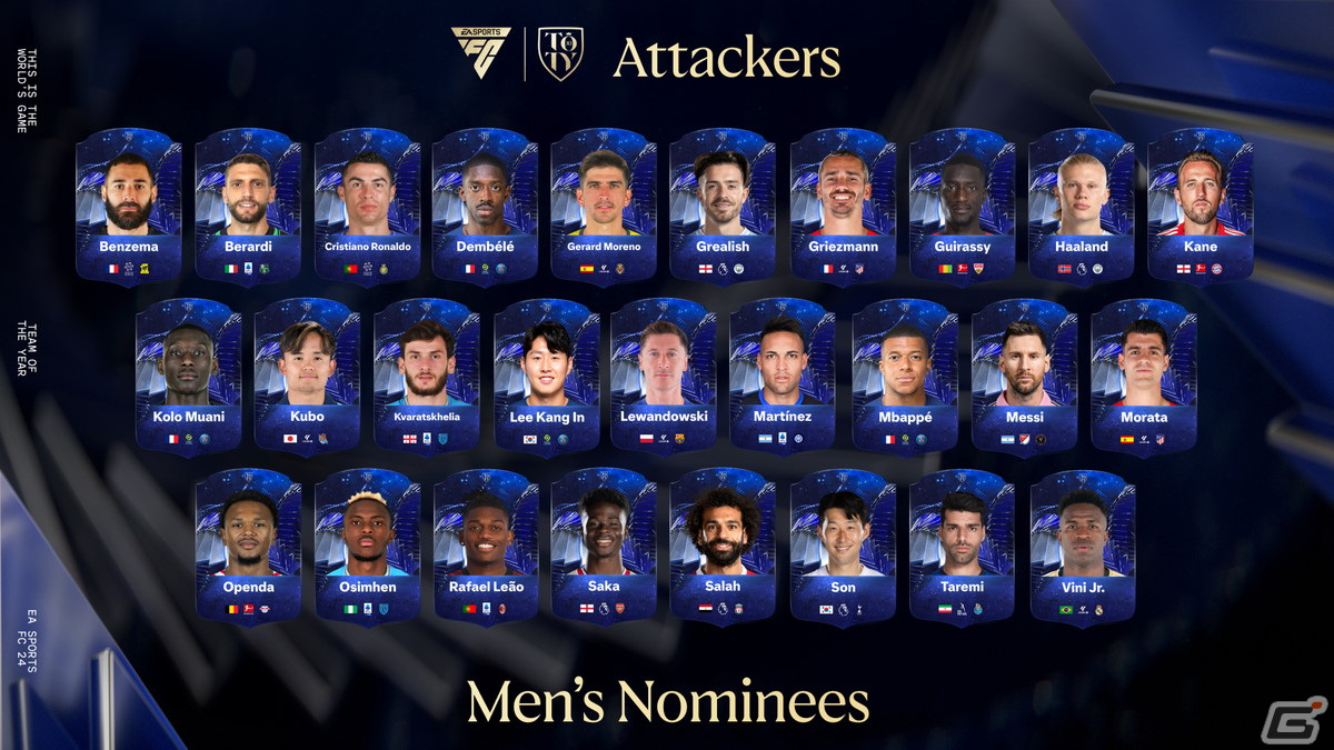 「EA SPORTS FC 24」で年間最優秀イレブンの投票が受付中！日本人からは三笘選手・久保選手が候補に、初の女性イレブンも選出の画像5