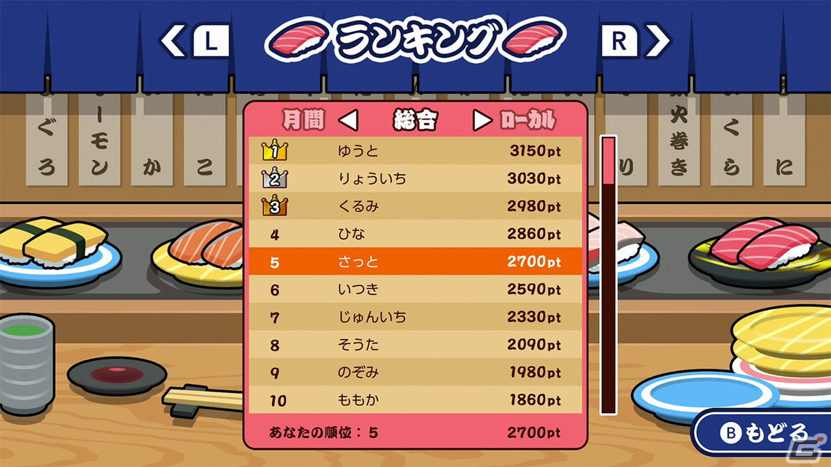 “スイカ”ライクなパズルゲーム「SUSHIショット」が1月18日にSwitchで配信！最大4人で対戦できるマルチプレイモードを搭載の画像6