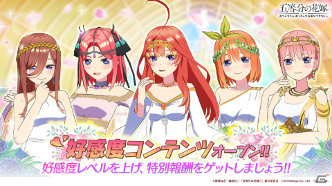 「ごとぱず」で「好感度コンテンツ」が開催中！五つ子ちゃんにプレゼントをあげて好感度をアップしようの画像1