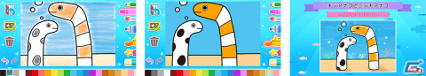 「ぬりえであそぼう すいぞくかん」がSwitchで配信！水族館を舞台に生きもののイラスト150枚をぬりえとして楽しめるの画像2
