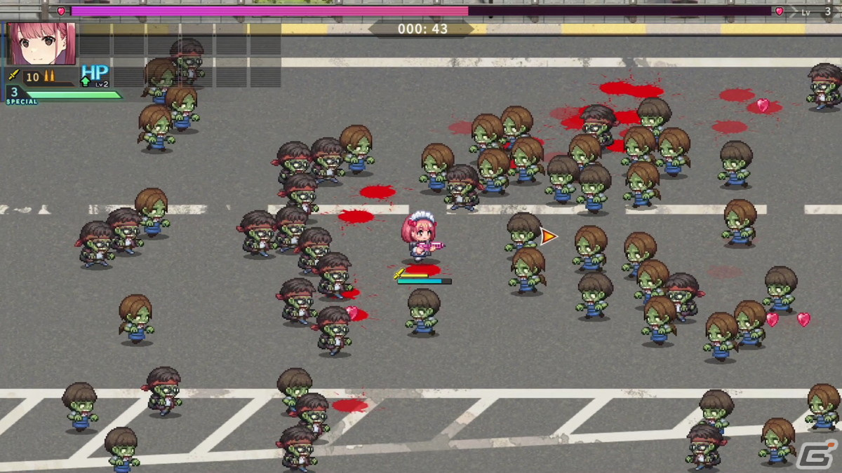 qureate最新作「メイド・オブ・ザ・デッド」がSwitch/Steamで配信決定！武装したメイドを操作してゾンビを殲滅する全方位アクションSTGの画像