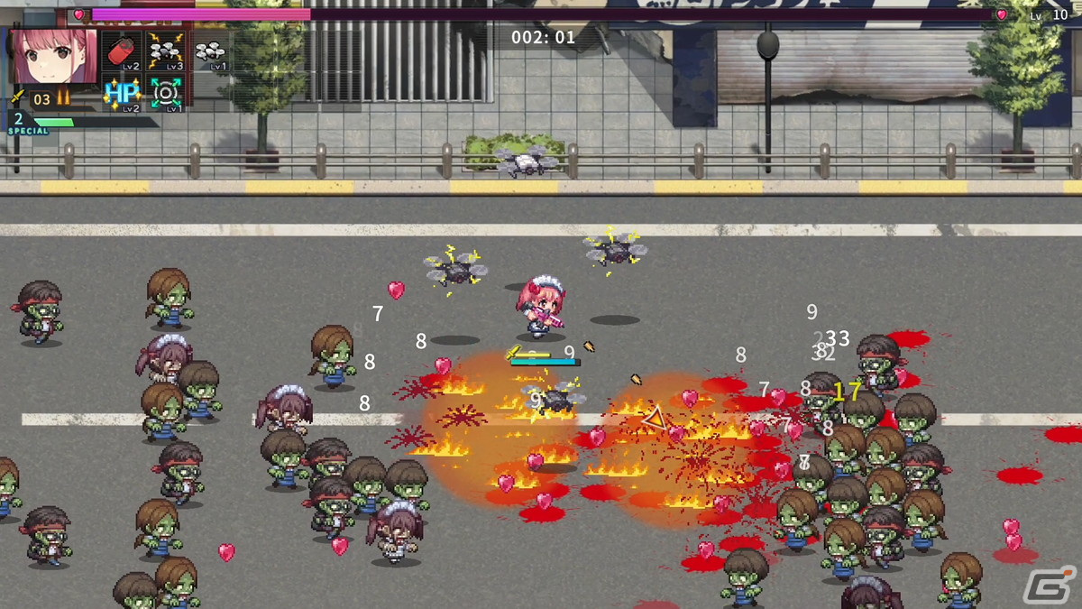 戦況に合わせてキャラを強化してゾンビを殲滅せよ！