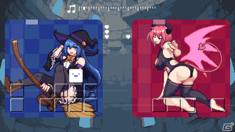 ダメージを受けるたびに服が爆散していく脱衣パズル×リズムアクション「ウィッチパズリズム」が2月15日にSwitchでリリース!の画像