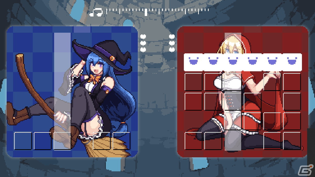 ダメージを受けるたびに服が爆散していく脱衣パズル×リズムアクション「ウィッチパズリズム」が2月15日にSwitchでリリース！の画像11