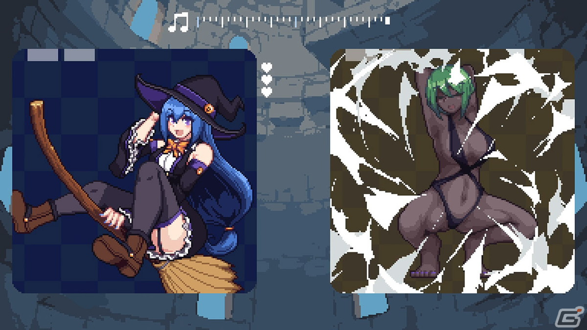 ダメージを受けるたびに服が爆散していく脱衣パズル×リズムアクション「ウィッチパズリズム」が2月15日にSwitchでリリース！の画像12