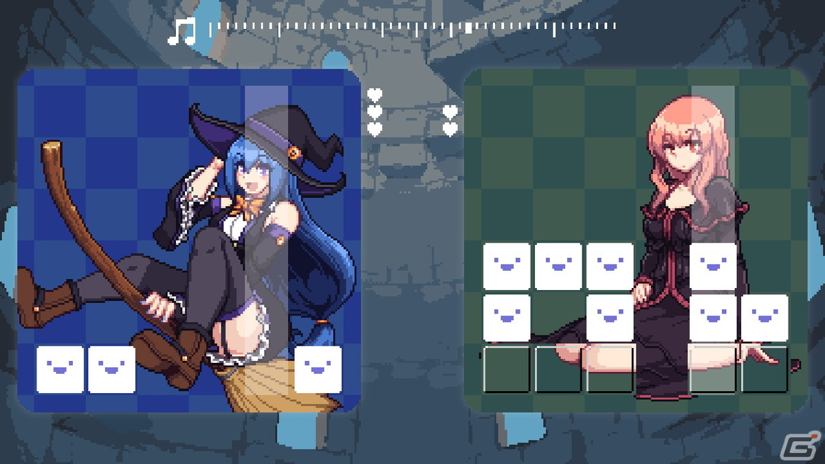ダメージを受けるたびに服が爆散していく脱衣パズル×リズムアクション「ウィッチパズリズム」が2月15日にSwitchでリリース！の画像4