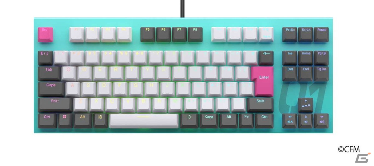 初音ミクと静電容量無接点方式の東プレ製ゲーミングキーボードが
