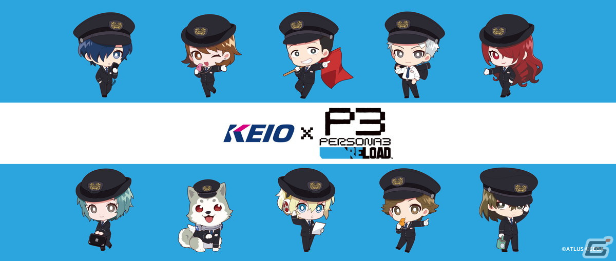 ペルソナ3リロード×京王　主人公　缶バッジ ペルソナ3 リロード 京王電鉄 コラボ 主人公 BIG缶バッジ4つセット