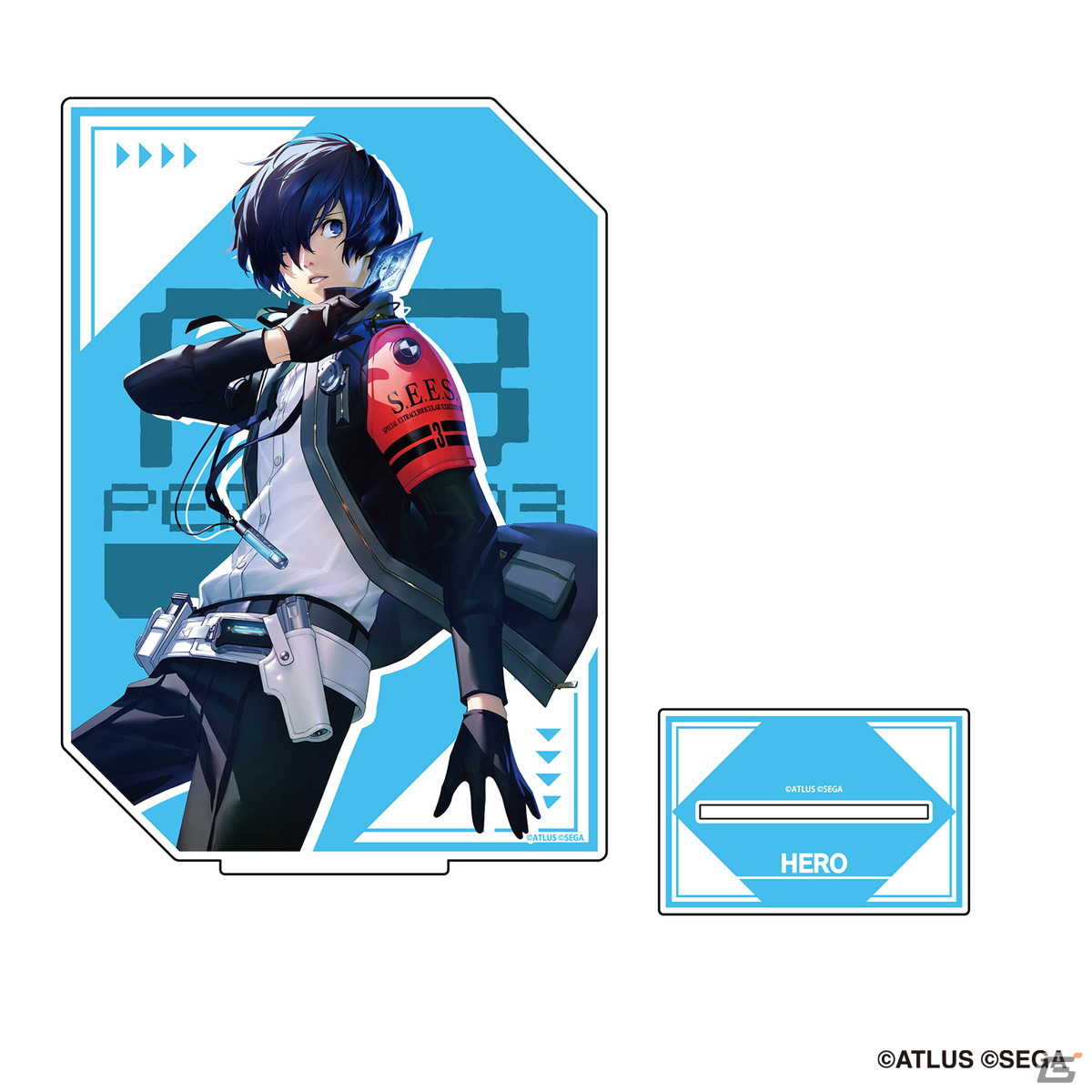 ペルソナ3／P3R：京王電鉄コラボ BIGスタンド缶バッジ(主人公) 10点 ペルソナ3／P3R：京王電鉄コラボBIGスタンド缶バッジ(主人公)10