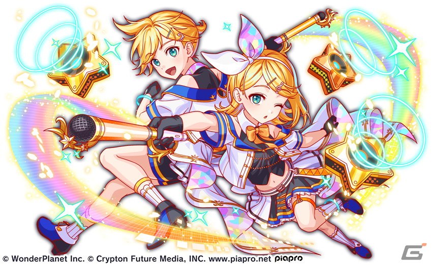 「クラッシュフィーバー」で初音ミクとのコラボが1月26日に開催!オリジナル曲がセットの初音ミクや鏡音リンが登場の画像