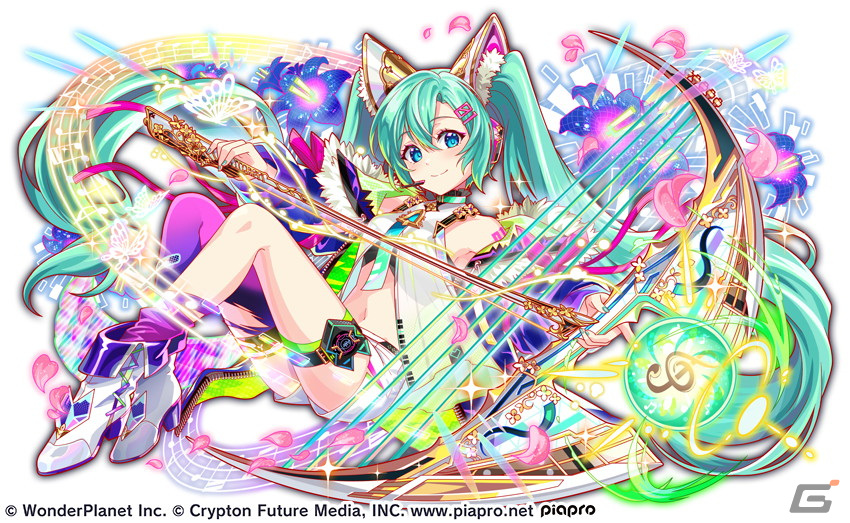 「クラッシュフィーバー」で初音ミクとのコラボが1月26日に開催!オリジナル曲がセットの初音ミクや鏡音リンが登場の画像