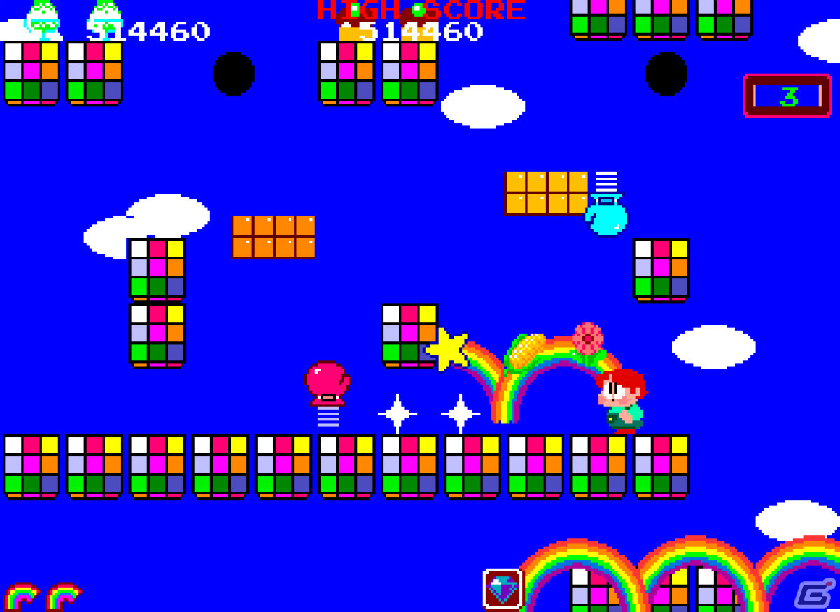 「アーケードアーカイブス レインボーアイランド」が1月25日に配信！「バブルボブル」の続編となるアクションゲームの画像4