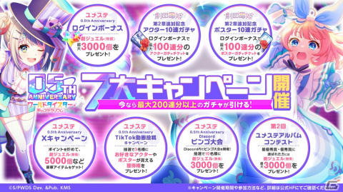 「ワールドダイスター 夢のステラリウム」ハーフアニバーサリーイベントなどの情報が公開！2月には「転スラ」とのコラボもの画像12