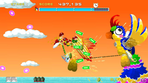 「モリシューター！のぞみ」がSwitchで配信！モリを撃ち込み敵を引っ張りながら戦うシューティングゲームの画像
