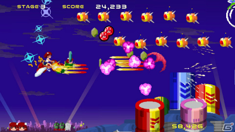 「モリシューター！のぞみ」がSwitchで配信！モリを撃ち込み敵を引っ張りながら戦うシューティングゲームの画像