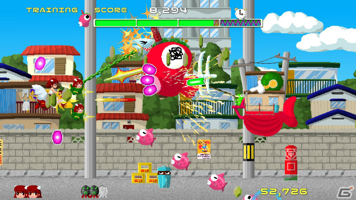 「モリシューター！のぞみ」がSwitchで配信！モリを撃ち込み敵を引っ張りながら戦うシューティングゲームの画像5