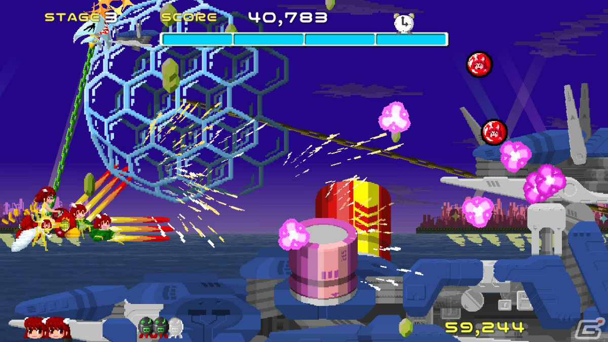 「モリシューター！のぞみ」がSwitchで配信！モリを撃ち込み敵を引っ張りながら戦うシューティングゲームの画像9