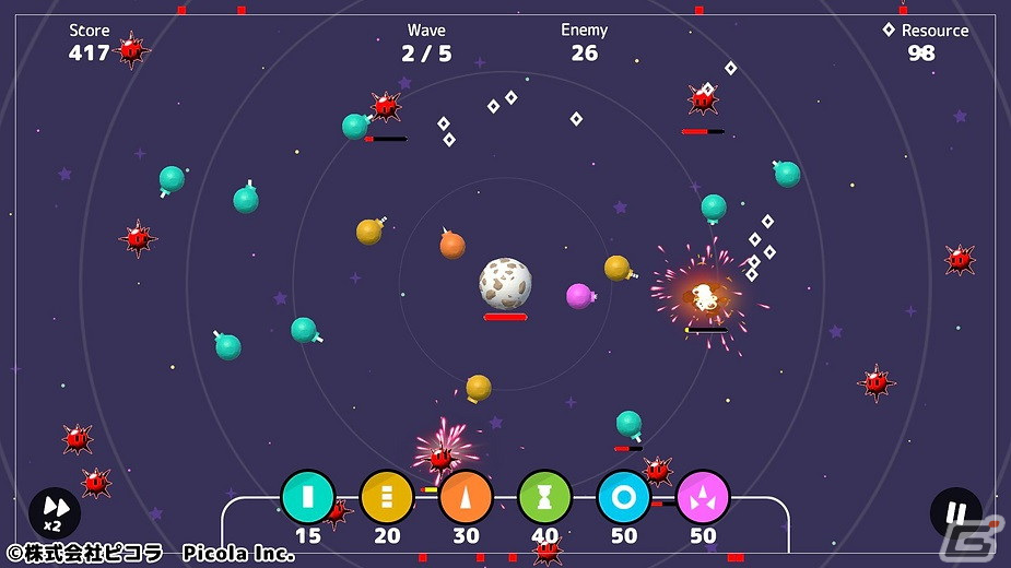 タワーディフェンスゲーム「さーきゅらーディフェンス!!～とある辺境惑星開拓事務所、30日の記録～」が2024年にSteamで配信！の画像