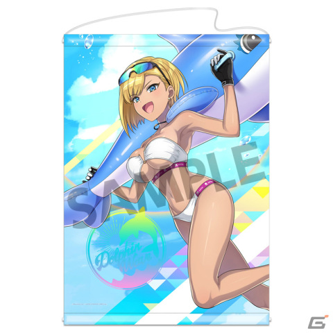 「ドルフィンウェーブ」ゲーム内イラストを使用したB2タペストリーの予約受付が開始！水着姿のトモなど14種がラインナップの画像2