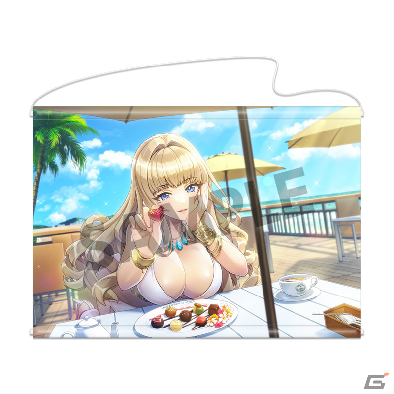 「ドルフィンウェーブ」ゲーム内イラストを使用したB2タペストリーの予約受付が開始!水着姿のトモなど14種がラインナップの画像