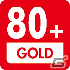 電源変更効率90%以上の80PLUS GOLD認証取得