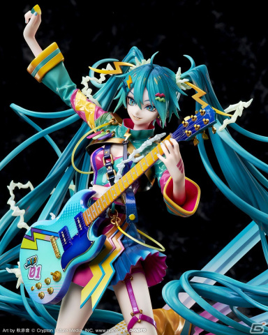 「初音ミク JAPAN TOUR 2023 ～THUNDERBOLT～」キービジュアルがスケールフィギュア化！の画像6