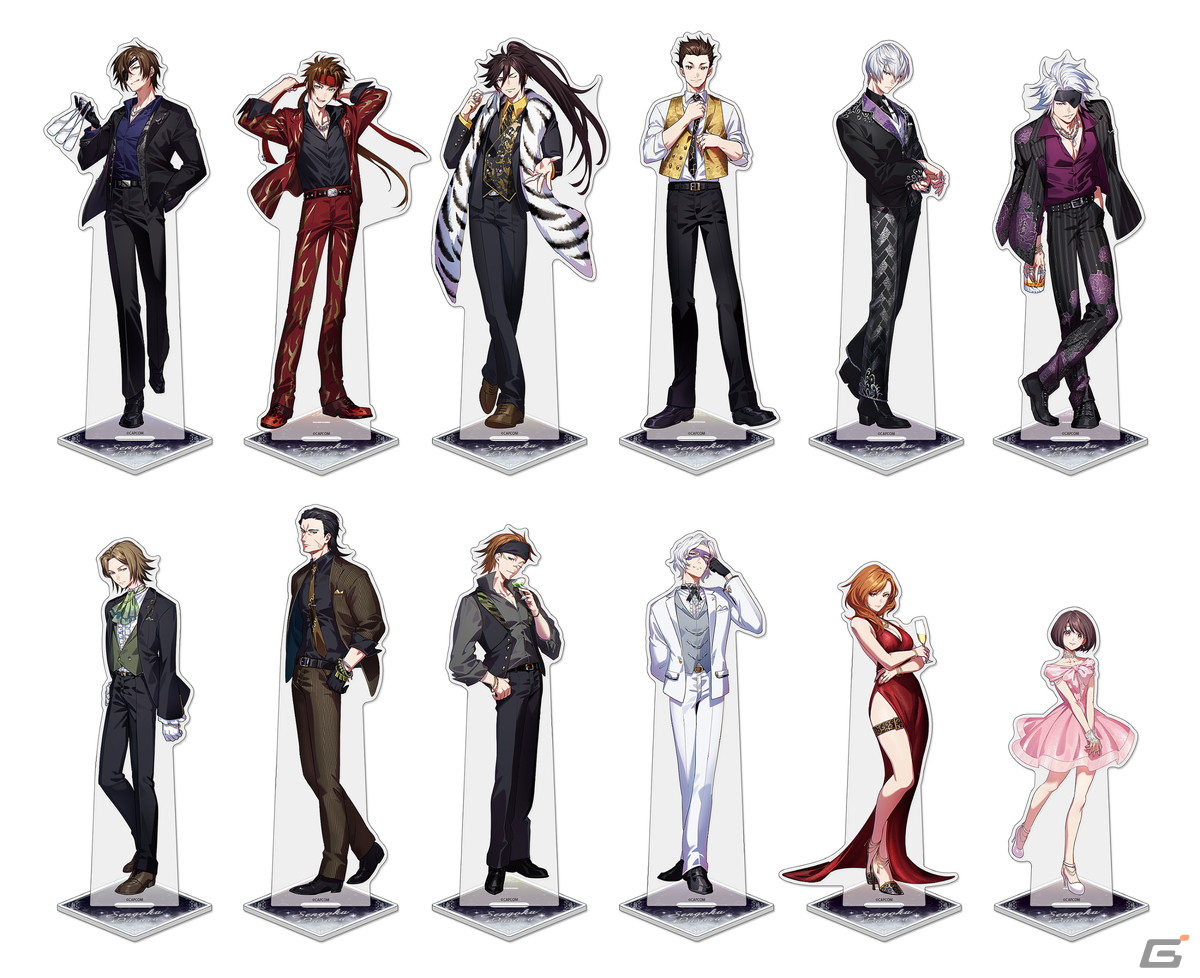 「戦国BASARA」BARがテーマの衣装に身を包んだ武将たちのグッズがカプくじオンラインに登場!S賞は全長約50cmの選べるアクリルパネルの画像