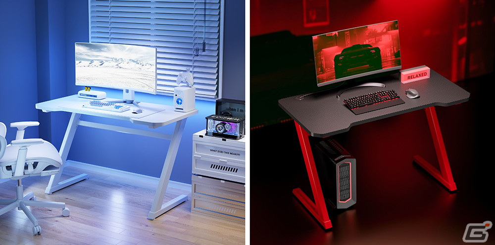 DMM DKS-GD-BSW ゲーミングデスク ベーシックモデル ホワイト (DKSGDBSW)