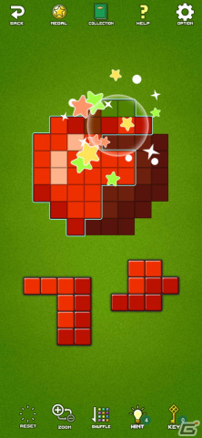 かわいいドット絵を組み立てるパズルアプリ「ドットピースパズル」のiOS版が配信!の画像
