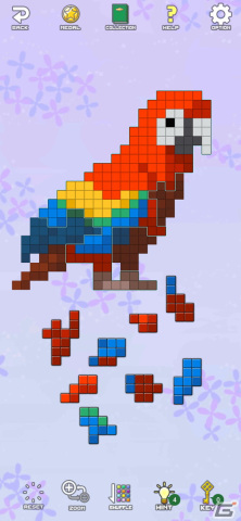 かわいいドット絵を組み立てるパズルアプリ「ドットピースパズル」のiOS版が配信!の画像