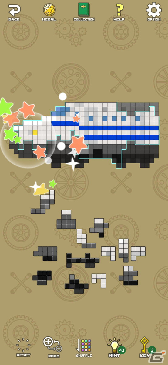 かわいいドット絵を組み立てるパズルアプリ「ドットピースパズル」のiOS版が配信！の画像7