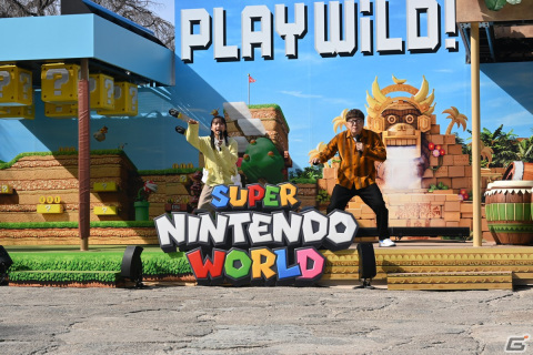HIKAKINさんと山之内すずさんがハテナブロックを叩きまくる！スーパー・ニンテンドー・ワールド「PLAY WILD! チャレンジ」開幕セレモニーの画像4