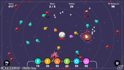 秘書子と一緒に惑星防衛！全方位型タワーディフェンス「さーきゅらーディフェンス!!」の早期アクセスが開始の画像