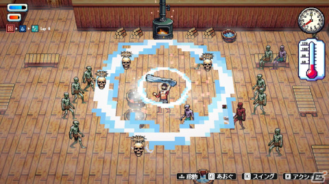 「Sauna of the DEAD」のSteamストアページが公開―魔界のサウナでゾンビや悪魔に熱風をぶつけて整えるサウナアクションRPGの画像2