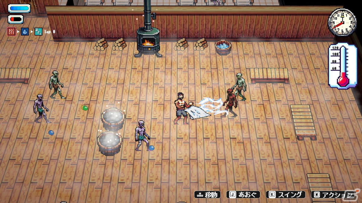 「Sauna of the DEAD」のSteamストアページが公開―魔界のサウナでゾンビや悪魔に熱風をぶつけて整えるサウナアクションRPGの画像