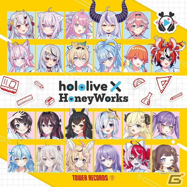 「hololive × HoneyWorks『ほろはにヶ丘購買部』in TOWER RECORDS」が3月1日よりタワレコ渋谷店・福岡パルコ店にて開催!の画像