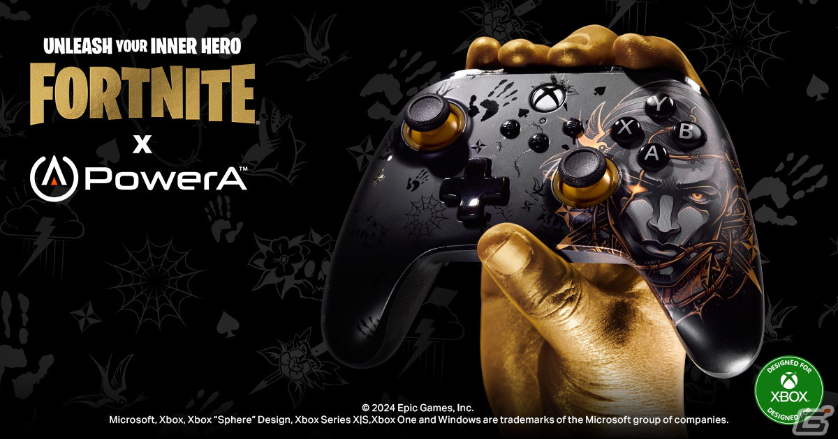 「フォートナイト」初の公式ライセンスゲーミングアクセサリーが登場!マイダスをモチーフにしたXbox/PC対応のコントローラーが発売の画像